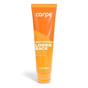Carpe Sweat Absorbing Lower Back & Butt Lotion. Anti-Chafing | Sweat-Absorbing Lower Back & Butt Lotion.