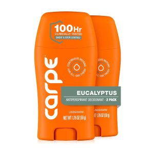 Carpe 100-Hour Deodorant Antiperspirant. Eucalyptus - 2 Pack