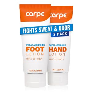 Carpe Sweat Absorbing Hand & Foot Lotion Bundle.