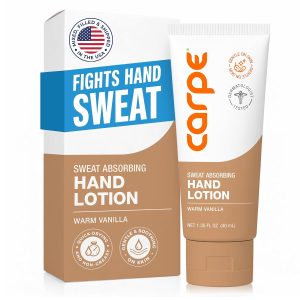 Carpe Sweat Absorbing Hand Lotion. A dermatologist-recommended.